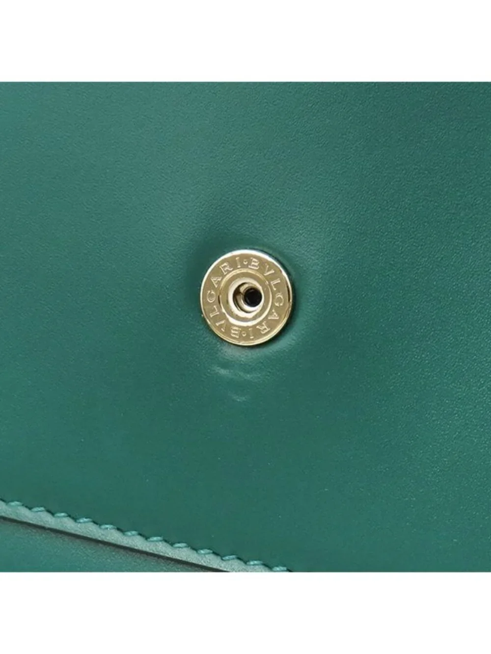 Bvlgari Wallet Serpenti Forever Large Calfskin Green Gold Bifold Billfold
